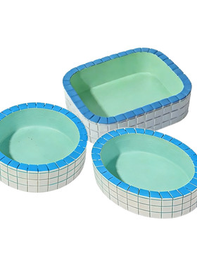 爬宠守宫喂食碟鹦鹉刺猬寄居蟹水澡盆可爱饮水器蛇泡澡爬宠引水