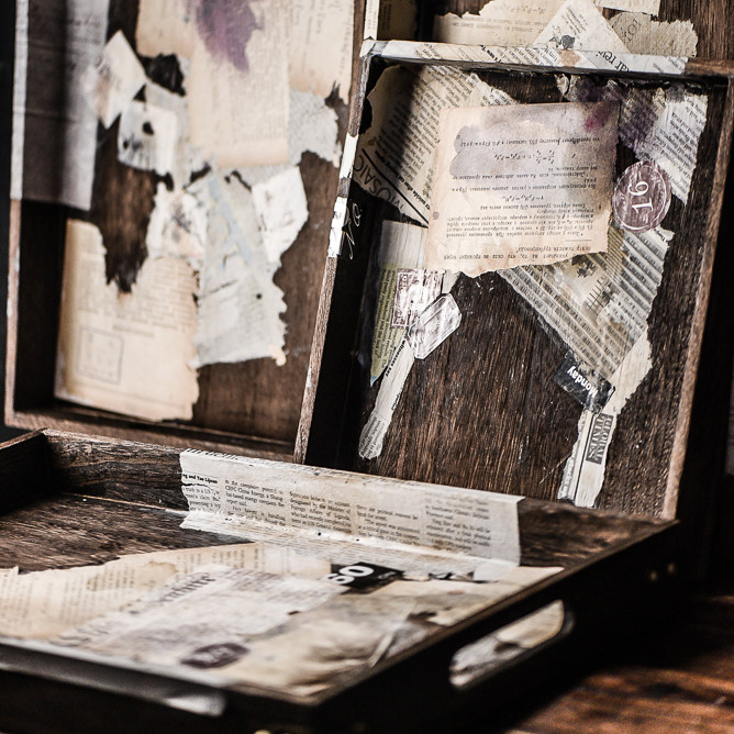 复古英文书拍照道具 高级感托盘美式做旧围炉木盒美食 拍摄道具