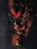 美食摄影咖啡拍摄不锈钢球形面粉筛球型茶漏糖粉筛 食物摄影道具