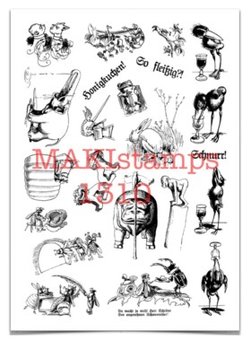 Maki stamps德国复古植物昆虫童话手帐印章 1310 MAKIstamps