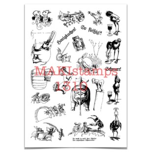 Maki stamps德国复古植物昆虫童话手帐印章 1310 MAKIstamps