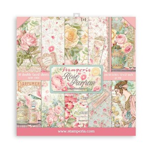 新款Stamperia玫瑰香水 花朵欧洲进口经典纸本Rose Parfum