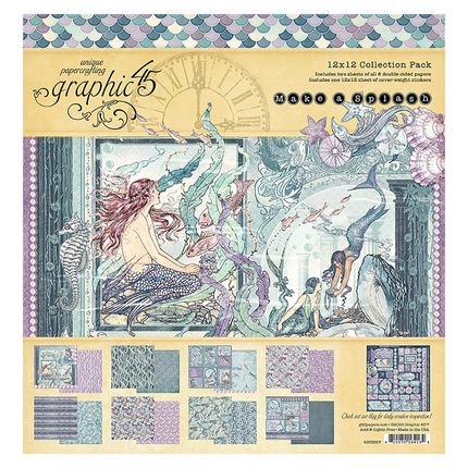 Graphic 45溅起水花 夏日游泳海洋美人鱼进口纸本Make a Splash