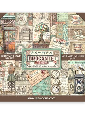 Stamperia复古旧物 童年玩具进口背景纸本模具Brocante Antiques