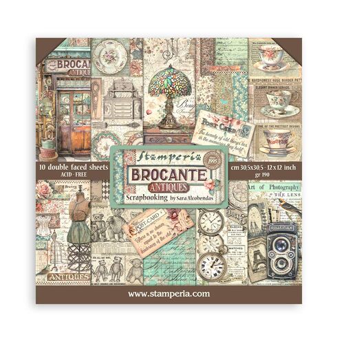 Stamperia复古旧物 童年玩具进口背景纸本模具Brocante Antiques