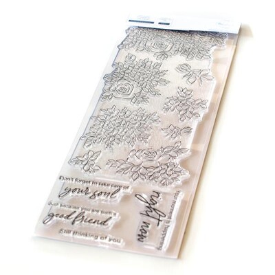 花和玫瑰花朵进口透明印章绣球花