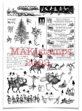 Maki stamps德国复古手绘疯狂布朗尼手帐印章2002 MAKIstamps