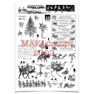 Maki stamps德国复古手绘疯狂布朗尼手帐印章2002 MAKIstamps