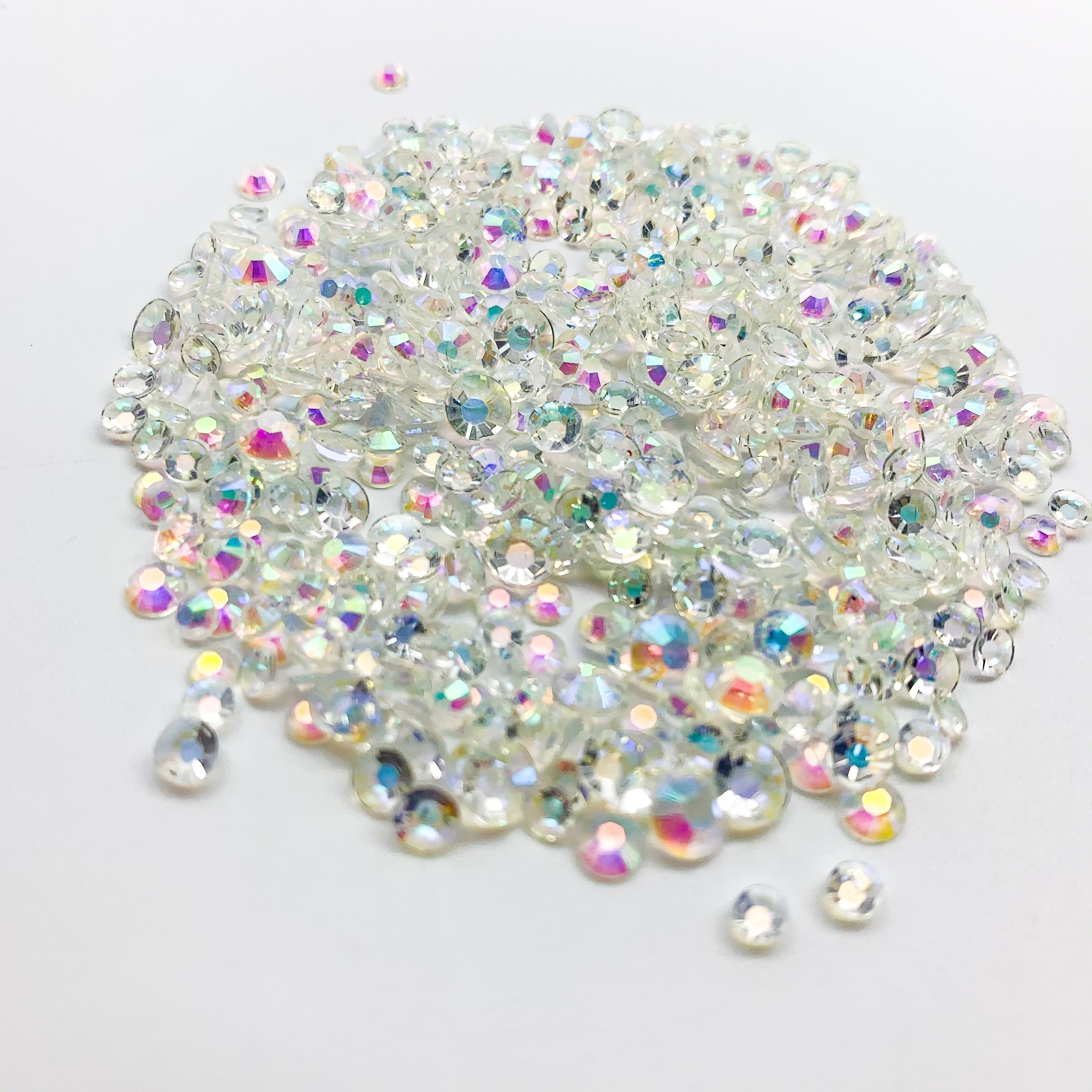 电镀金银色彩虹仿钻石亮珠