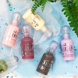 Nuvo水晶珐琅液 Drops 液体颜料金属手帐卡片3D凹凸效果Crystal