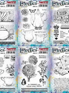 Paper Artsy复古下午茶红色橡胶泡棉印章 进口E³ Scrapcosy之三