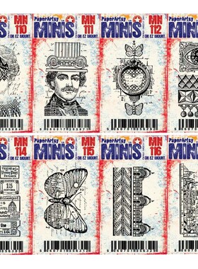 Paper Artsy新款迷你进口印章 门洞绅士摩天轮票据蝴蝶橡胶泡棉