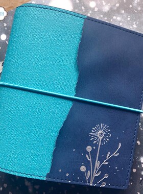 Elizabeth冰蓝色手帐本皮 旅行TN手账本 Square XL Ice Blue