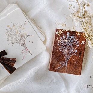 Jieyanow满天星木印章百搭 手帐ins风Baby's Breath Bouquet