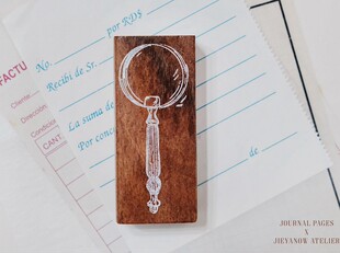 Jieyanow放大镜木印章 手帐ins风马来Magnifying Glass