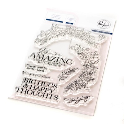 Pink Fresh圆形花朵透明印章刀模 装饰花春天边框Circle Florals