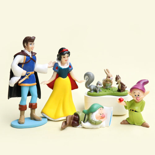 卡通动漫白雪公主王子人偶模型