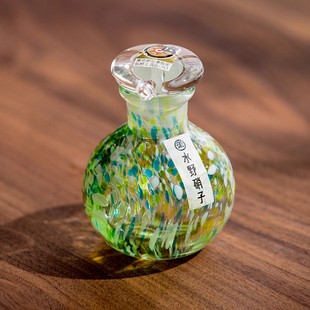 日本进口水野硝子回流设计玻璃酱油瓶日式手作简约防漏调味油瓶子