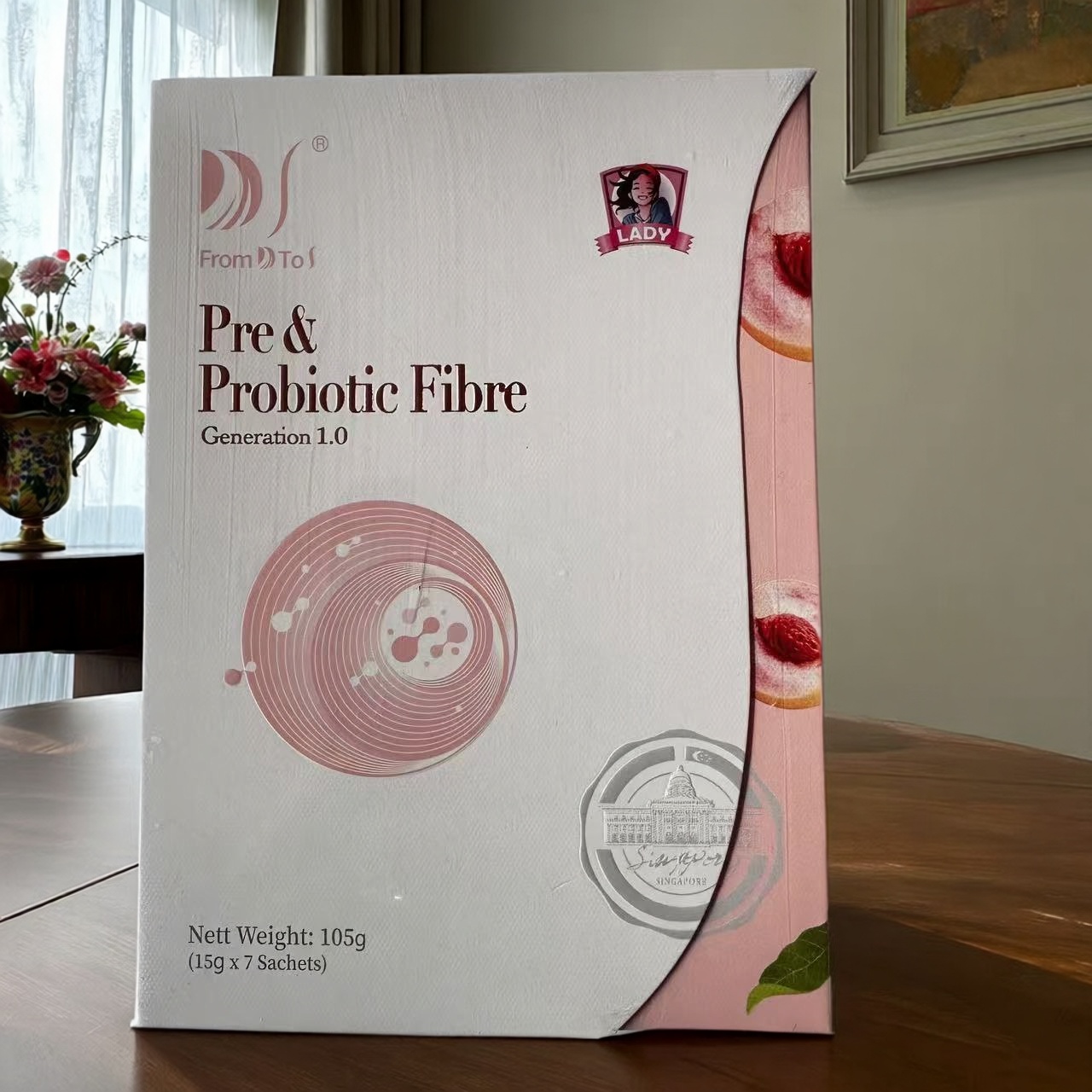 26新品Deslim蒂诗丽益生菌新加坡DS菩萨心肠膳食纤维粉肠胃孕妇用