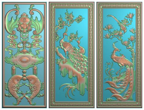 包邮高清设计木雕素材精雕图浮雕图灰度图精品大如意沙发全套图3