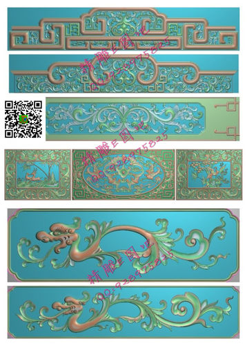 包邮高清设计素材木雕素材精雕图灰度图精品洋花大床全套图洋花