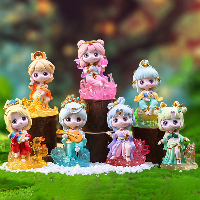 敦煌飞天潮玩创意公仔手办盲盒精品摆件文创饰品国潮古风有趣盲盒