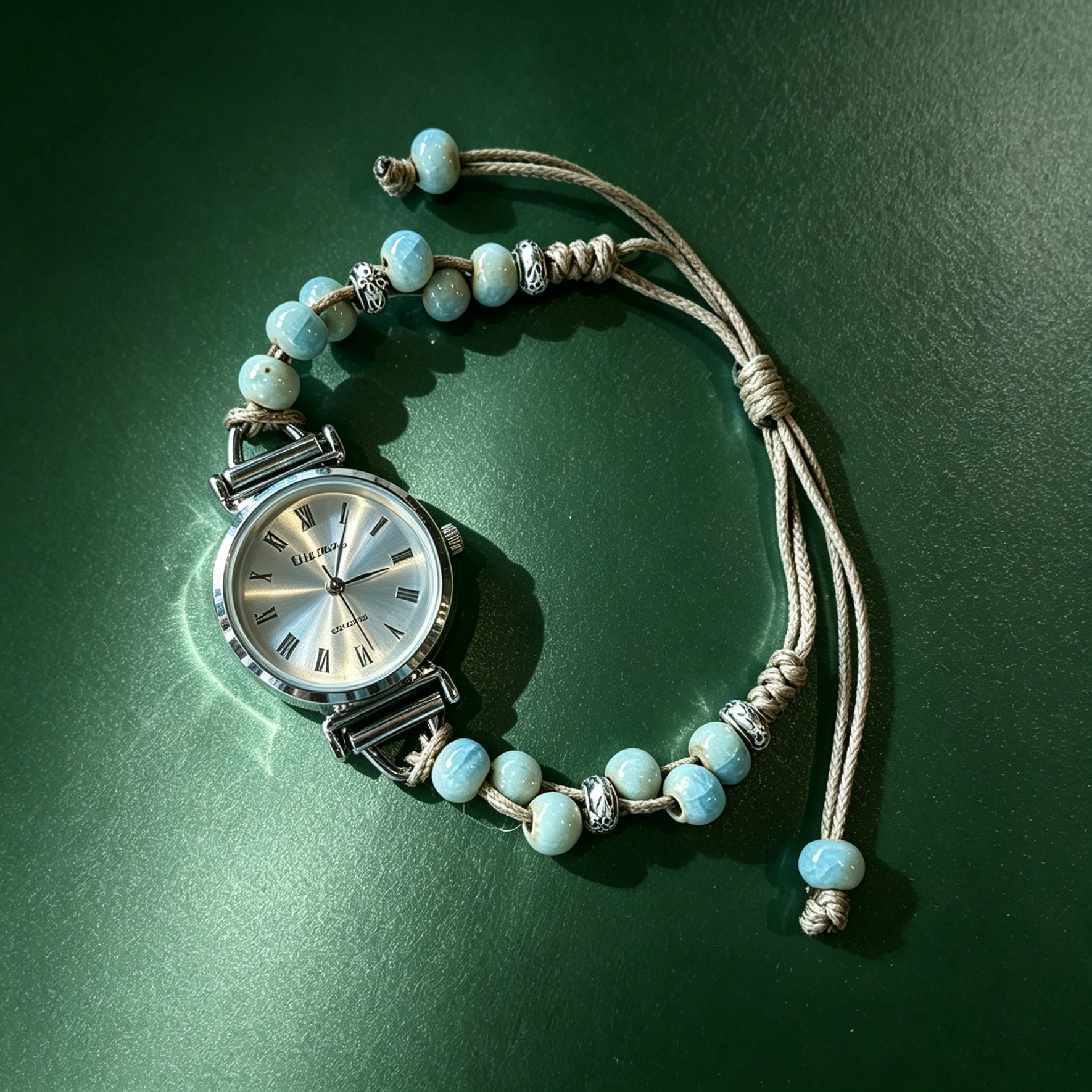 沐雨之树 NewVintage古着 Natural Bead Watch手链表