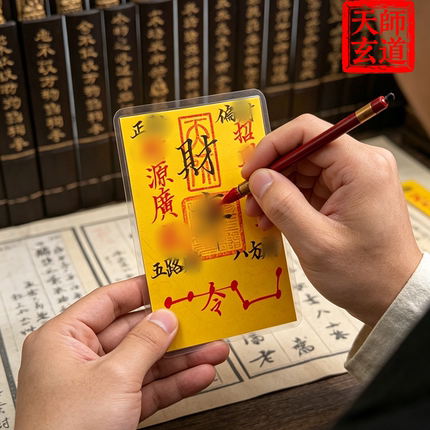 龙虎山天师玄道手绘财ku招财平安护身五路财源补桃花聚财诸事顺利