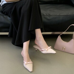 春夏平底穆勒鞋 韩版 女外穿2026新款 包头半拖鞋