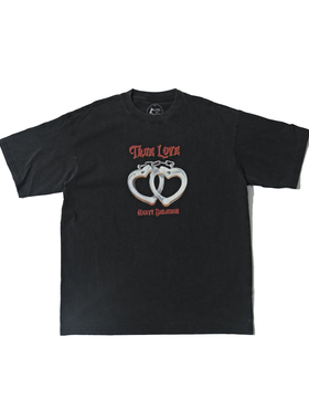 H-D  HELL IS REAL 真实罗曼史 复古机车 重磅小领口 短袖T恤