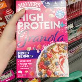 直邮Mayvers High Protein高蛋白格兰诺拉麦片 澳洲代购 燕麦 400g