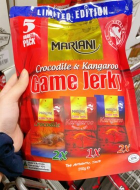 澳洲代购直邮 mariani 回国伴手礼袋鼠/鸵鸟/鳄鱼肉 肉干 100g