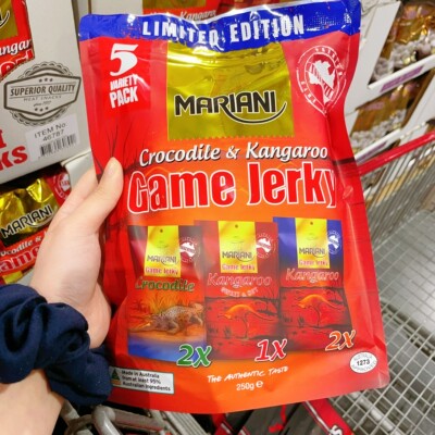 澳洲代购直邮 mariani 回国伴手礼袋鼠/鸵鸟/鳄鱼肉 肉干 100g