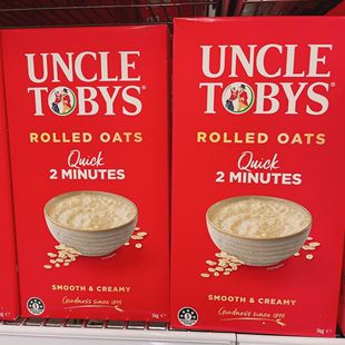 托比斯叔原味健康燕麦片2分钟快煮营养粥澳洲代购 直 Tobys Uncle