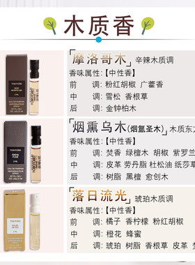小样FORD小样香水暗TF香TOM麝试管心魄2ml白麝香