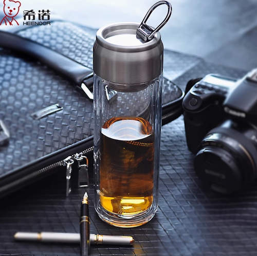 希诺双层玻璃提环便携水杯男女XN-6770/6771/6772/6773/6775/6776