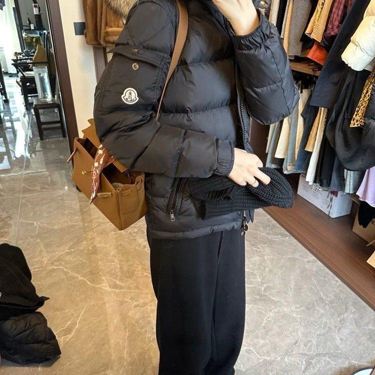 冬季加厚毛领连帽羽绒棉服外套女2025新款厚实不臃肿百搭排骨棉袄