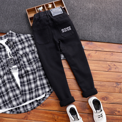 男童瘦版牛仔裤中大童修身长裤