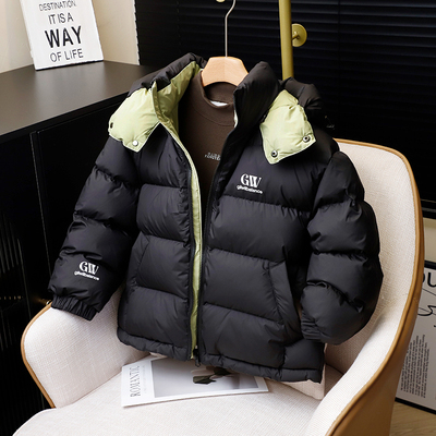 男童连帽羽绒服短款冬季外套