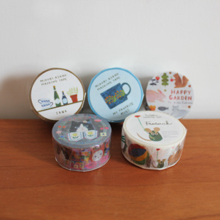 日本进口表现社手账胶带插画家浅野布川爱子西淑联名透明和纸胶带