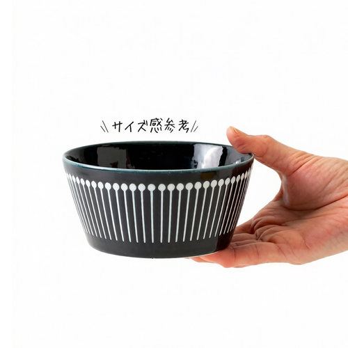 日本美浓烧釉下彩陶瓷饭碗甜品小