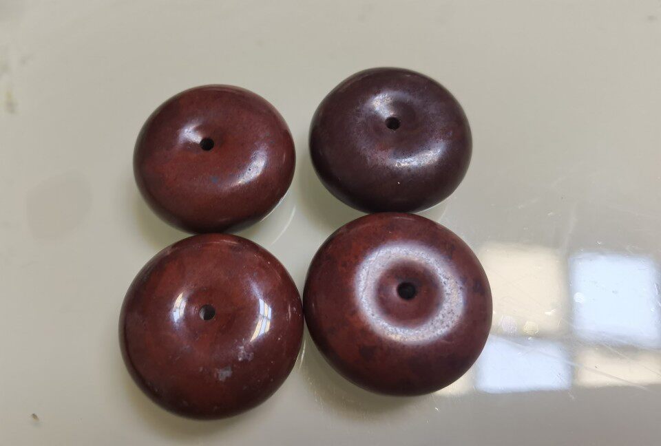 鸡血红平安扣吊坠厚红伊丁陨石女饰品民族风现货天然玉石精美带绳