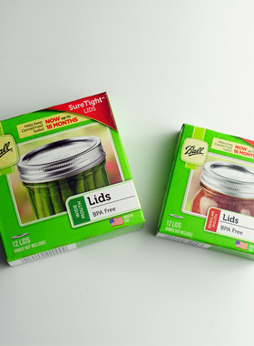 梅森杯盖密封盖片美国进口Ball Mason Jar梅森瓶分体盖梅森罐Lids