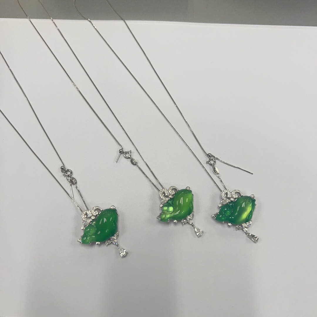 【佩佩】小海豚|玉髓*项链*S925银镶嵌PYB240124100多样性发其一