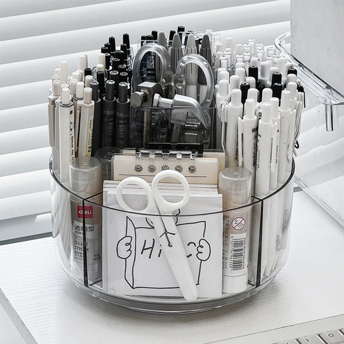 360度旋转笔筒办公室学生桌面