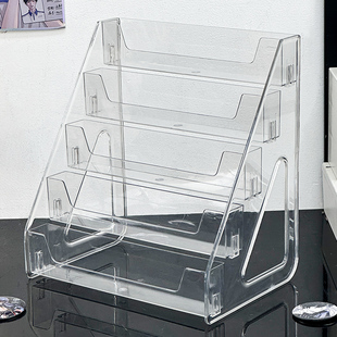 吧唧展示架放75mm的小型方形阶梯透明亚克力谷子迷你古美置物架