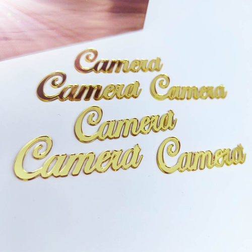 Mirror Cake Charm定制名字生日婚礼蛋糕装饰席位卡宾客姓名牌