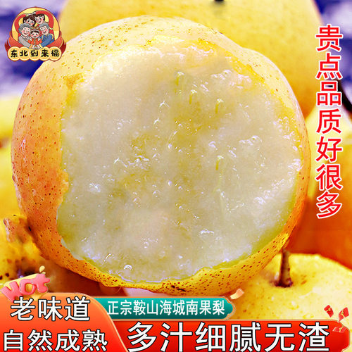 鞍山南果梨正宗海城新鲜安国南国梨新鲜水果酒梨东北辽宁特产礼盒