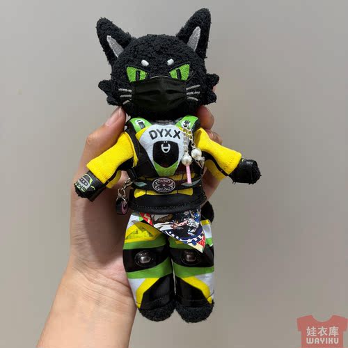 黄绿机甲猫咪挂件娃衣全套