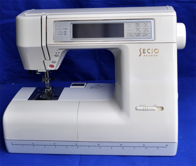 日本产真善美家用多功能电脑绣花缝纫机衣车已改220v台式可锁边